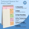 OFFCUP Bloc de Planification Hebdomadaire, 2pcs A5 To-Do List de Taches 52 Feuilles (104 Pages), Blocs Note Agenda Quotidien Non