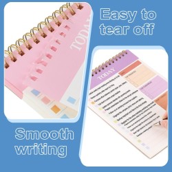 OFFCUP Bloc de Planification Hebdomadaire, 2pcs A5 To-Do List de Taches 52 Feuilles (104 Pages), Blocs Note Agenda Quotidien Non