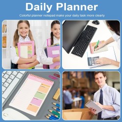 OFFCUP Bloc de Planification Hebdomadaire, 2pcs A5 To-Do List de Taches 52 Feuilles (104 Pages), Blocs Note Agenda Quotidien Non
