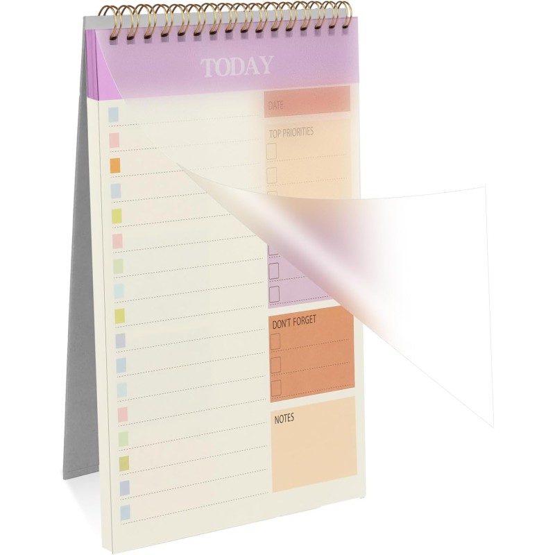 OFFCUP Bloc de Planification Hebdomadaire, 1pc A5 To-Do List de Taches 52 Feuilles (104 Pages), Blocs Note Agenda Quotidien Non 