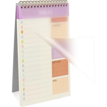 OFFCUP Bloc de Planification Hebdomadaire, 1pc A5 To-Do List de Taches 52 Feuilles (104 Pages), Blocs Note Agenda Quotidien Non 