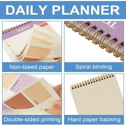 OFFCUP Bloc de Planification Hebdomadaire, 1pc A5 To-Do List de Taches 52 Feuilles (104 Pages), Blocs Note Agenda Quotidien Non 