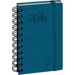 Exacompta - 15414E - Agenda de poche Journal 15S quadrillé Swan spiralé - Fermeture élastique - 9 x 14,6 cm - Janvier à décembre