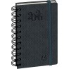 Exacompta - 15414E - Agenda de poche Journal 15S quadrillé Swan spiralé - Fermeture élastique - 9 x 14,6 cm - Janvier à décembre