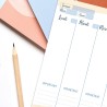 Planning Semaine - Planificateur A4, Agenda Planner Semainier - Weekly Planner, Agenda To Do List Bloc Note Francais - Planning 