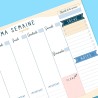 Planning Semaine - Planificateur A4, Agenda Planner Semainier - Weekly Planner, Agenda To Do List Bloc Note Francais - Planning 