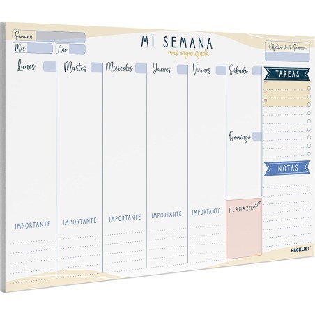 Planificador Semanal A4, para Escritorio - Regalo Original Mi Semana Más Organizada. Agendas, Planificadores y Calendarios Seman