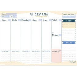 Planificador Semanal A4, para Escritorio - Regalo Original Mi Semana Más Organizada. Agendas, Planificadores y Calendarios Seman