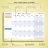 Organizador A4 - Agenda Planificador Mensual Calendario Perpetuo 2023/24/25-25 Hojas.