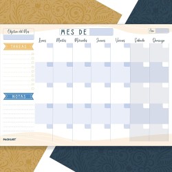 Organizador A4 - Agenda Planificador Mensual Calendario Perpetuo 2023/24/25-25 Hojas.