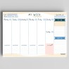 Weekly Planner Pad A4 - Stylish Undated Weekly Organiser, 52 Pages for Home, Study, Work & Family Plans - Beautiful Timetable Pl