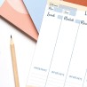 Planner Settimanale Scrivania - Agenda da Tavolo A4 per Appuntamenti - 52 Flogi - Calendario Perpetuo di Design