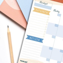Monatsplaner Block A4 ohne Festes Datum. Terminplaner, Familienplaner mit Monatsziel, To-Do-Liste, Notizen, großem Notizfeld - E
