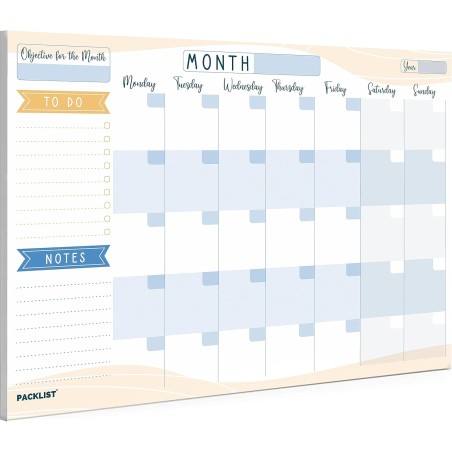 Monthly Planner Pad A4 for Home, Study, Work & Family Plans - Efficient Planner: Organize Your Schedule, Set Goals and Boost Pro