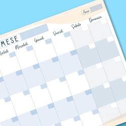Planner Mensile Scrivania - Planning Mensile da Tavolo A4, Agenda Mensile, 25 Flogi - Monthly Planner - Agenda Appuntamenti - Ca