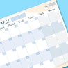 Planner Mensile Scrivania - Planning Mensile da Tavolo A4, Agenda Mensile, 25 Flogi - Monthly Planner - Agenda Appuntamenti - Ca