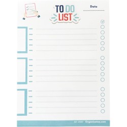 To do list bloc note. Pense bête mémo pour lister les tâches à faire. Bloc-notes format A5. Carnet 50 feuilles détachables avec 