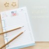 To do list bloc note. Pense bête mémo pour lister les tâches à faire. Bloc-notes format A5. Carnet 50 feuilles détachables avec 