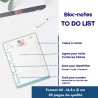 To do list bloc note. Pense bête mémo pour lister les tâches à faire. Bloc-notes format A5. Carnet 50 feuilles détachables avec 