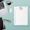 To do list bloc note. Pense bête mémo pour lister les tâches à faire. Bloc-notes format A5. Carnet 50 feuilles détachables avec 