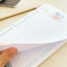 To do list bloc note. Pense bête mémo pour lister les tâches à faire. Bloc-notes format A5. Carnet 50 feuilles détachables avec 