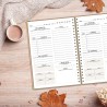 Agenda Journalier Non Daté, To Do List Bloc Note, Daily Planner, Bloc Spirale de 60 Pages (120 Feuillets), Format A5, Planificat