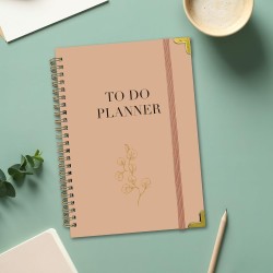 Agenda Journalier Non Daté, To Do List Bloc Note, Daily Planner, Bloc Spirale de 60 Pages (120 Feuillets), Format A5, Planificat