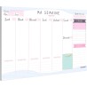 Planning Semaine A4 - Planificateur Hebdomadaire & Agenda Semainier Français. Weekly Planner Bloc Notes To Do List. Design pour 