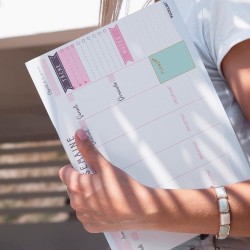 Planning Semaine A4 - Planificateur Hebdomadaire & Agenda Semainier Français. Weekly Planner Bloc Notes To Do List. Design pour 