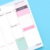Planning Semaine A4 - Planificateur Hebdomadaire & Agenda Semainier Français. Weekly Planner Bloc Notes To Do List. Design pour 