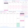 Wochenplaner + Monatsplaner Block A4 ohne Festes Datum. Terminplaner, Familienplaner mit Monatsziel, To-Do-Liste, Notizen, Wicht