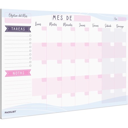 Planificador Mensual, Organizador Mensual A4 - Agenda Mensual Calendario Perpetuo 2023/24/25 - Monthly Planner, Planner Mensual 