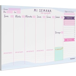 Planificador Semanal + Planificador Mensual - Pack de 2 planners Organizador Semanal + Mensual A4, Planning de Escritorio. Agend