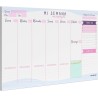 Planificador Semanal + Planificador Mensual - Pack de 2 planners Organizador Semanal + Mensual A4, Planning de Escritorio. Agend