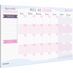 Planificador Semanal + Planificador Mensual - Pack de 2 planners Organizador Semanal + Mensual A4, Planning de Escritorio. Agend