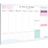 Planner Settimanale Scrivania - Planning Settimanale da Tavolo A4 - Agenda Settimanale, 52 Flogi - Weekly Planner - Agenda Appun