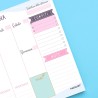 Planner Settimanale Scrivania - Planning Settimanale da Tavolo A4 - Agenda Settimanale, 52 Flogi - Weekly Planner - Agenda Appun