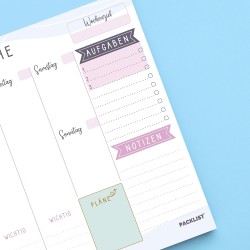 Wochenplaner Block A4 ohne Festes Datum. Terminplaner, Familienplaner mit Wochenziel, To-Do-Liste, TOP 3, Notizen, Pläne, Wichti