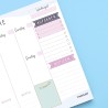 Wochenplaner Block A4 ohne Festes Datum. Terminplaner, Familienplaner mit Wochenziel, To-Do-Liste, TOP 3, Notizen, Pläne, Wichti
