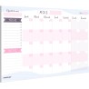 Planning Mensuel Français A4 - Planificateur & Agenda Mensuel. Monthly Planner Bloc Notes To Do List. Design pour S'organiser Pa
