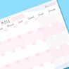 Planning Mensuel Français A4 - Planificateur & Agenda Mensuel. Monthly Planner Bloc Notes To Do List. Design pour S'organiser Pa