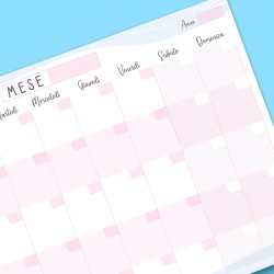 Planner Mensile Scrivania - Planning Mensile da Tavolo A4, Agenda Mensile, 25 Flogi - Monthly Planner - Agenda Appuntamenti - Ca