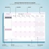 Monatsplaner Block A4 ohne Festes Datum. Terminplaner, Familienplaner mit Monatsziel, To-Do-Liste, Notizen, großem Notizfeld - E