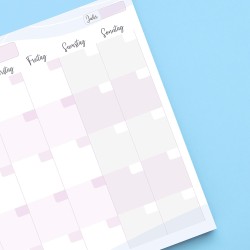 Monatsplaner Block A4 ohne Festes Datum. Terminplaner, Familienplaner mit Monatsziel, To-Do-Liste, Notizen, großem Notizfeld - E