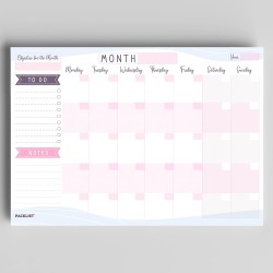 Monthly Planner Pad A4 for Home, Study, Work & Family Plans - Efficient Planner: Organize Your Schedule, Set Goals and Boost Pro