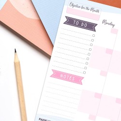 Monthly Planner Pad A4 for Home, Study, Work & Family Plans - Efficient Planner: Organize Your Schedule, Set Goals and Boost Pro