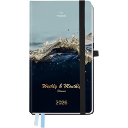 Agenda de Poche 2026 Semainier, format A6 18 x 9,8 cm, Petit Planner à livres sur 12 mois (D'Jan 2026 à Déc 2026-12 Mois), calen