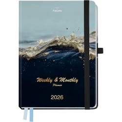 Agenda semainier 2026, format A4 28,6 x 21 cm, calendrier à livres sur 12 mois (D'Jan 2026 à Déc 2026-12 Mois), Couverture rigid