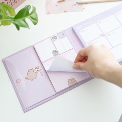 Grupo Erik - Set Bloc Notes Semainier Pusheen | Planner Hebdomadaire, Notes Adhésives| Papeterie de Bureau, Fournitures Scolaire