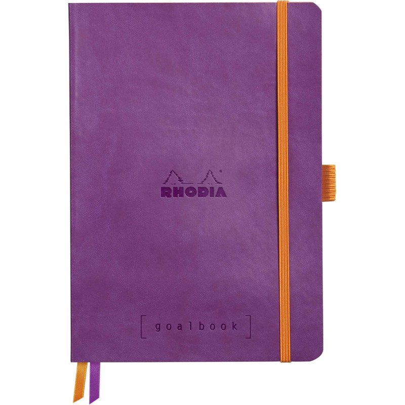 RHODIA 117579C - Carnet Souple Bullet Journal Goalbook Violet - A5 14,8 x 21 cm - Pointillés Dot - 240 pages - Papier Clairefont